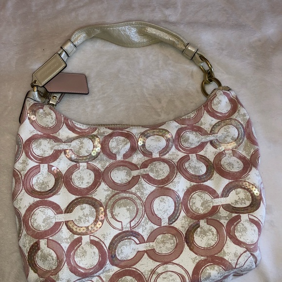 COACH Christie Sequin OpArt Semi Shoulder Bag - Picture 5 of 7